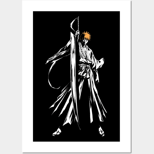 Soul Reaper Ichigo Wall Art by damnank